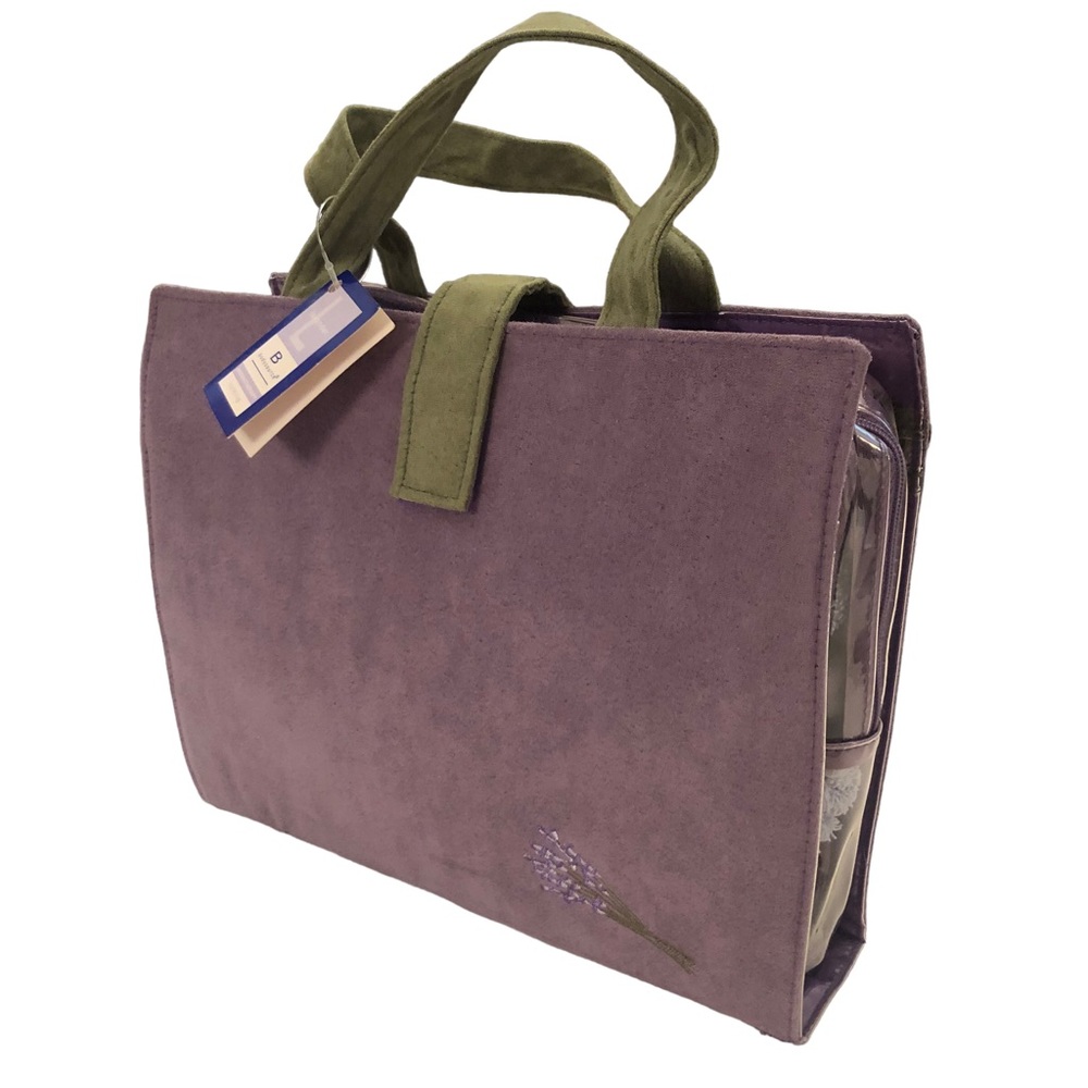 Lavender and Green Toiletries Travel Case - Picture 8 of 14